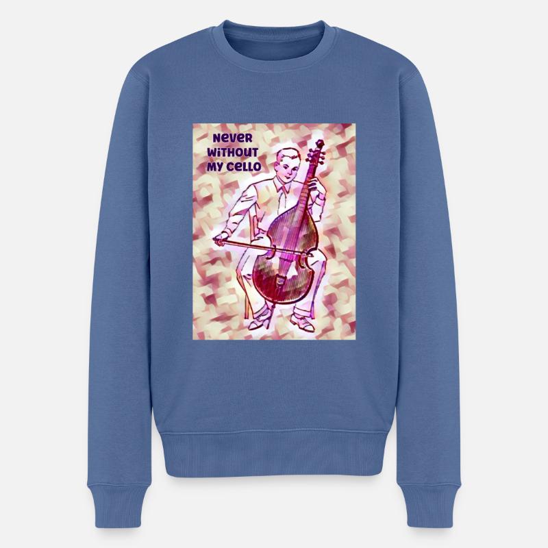 Mon violoncelle contrebasse - Pull Premium bio Homme - bleu pigeon