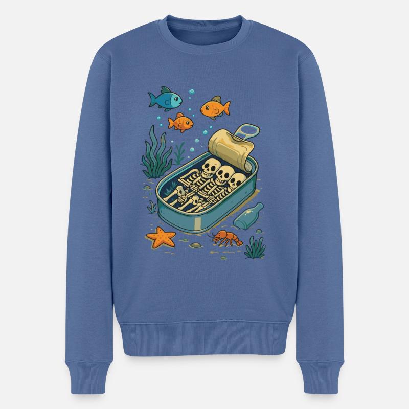 K O N S E R V A T I E F - Männer Premium Bio Pullover - Taubenblau