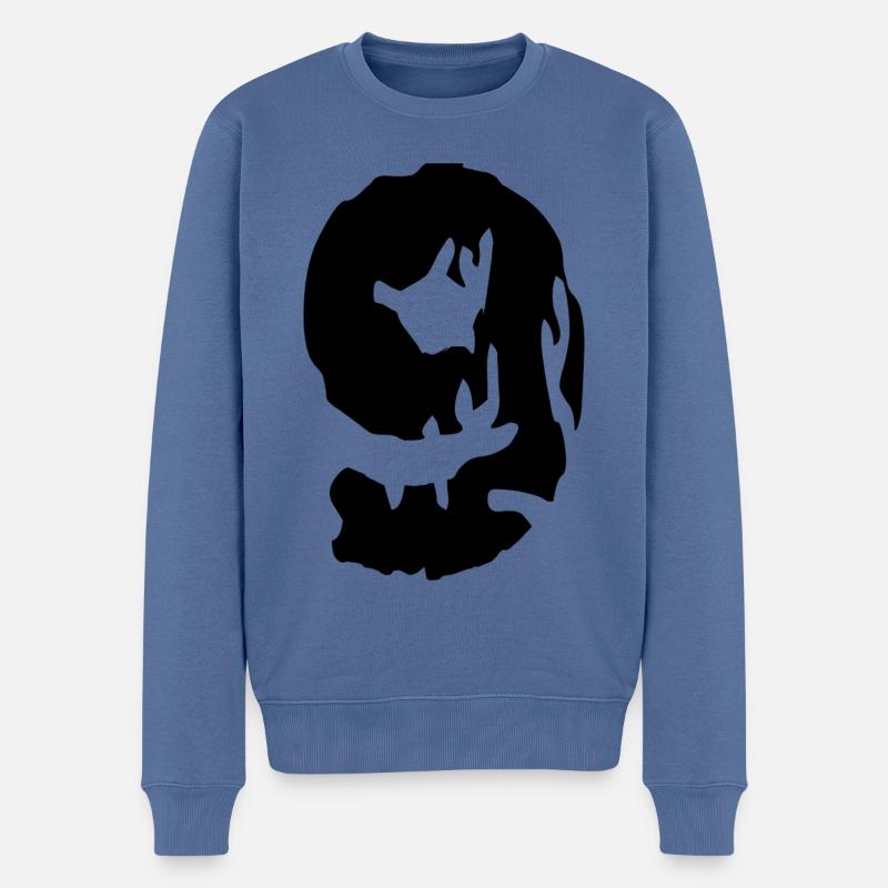 9 Zahl Trikot - Männer Premium Bio Pullover - Taubenblau