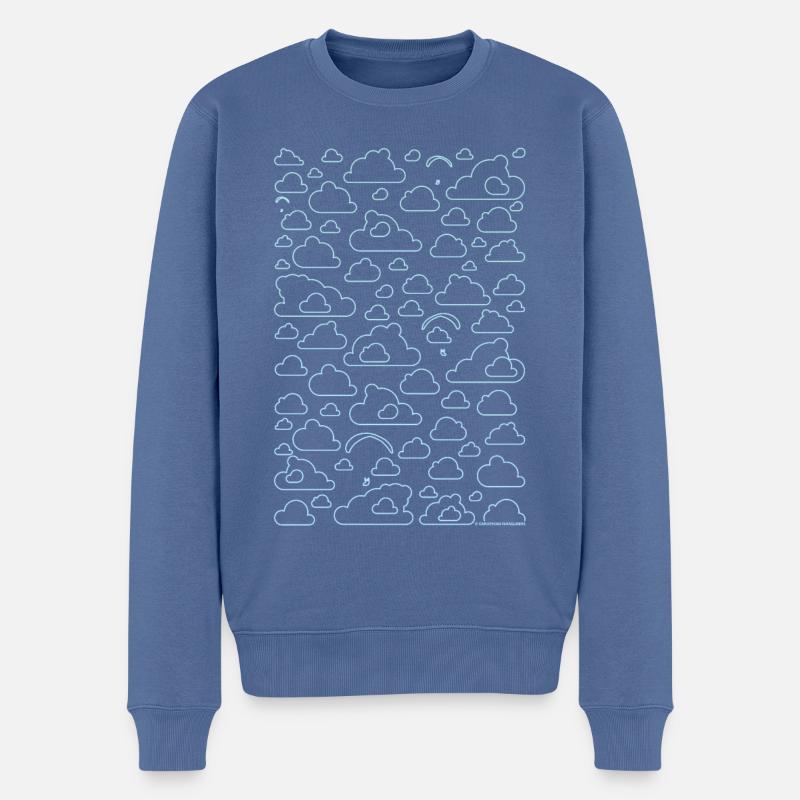 Cloud Surfer Paragliding light - Männer Premium Bio Pullover - Taubenblau