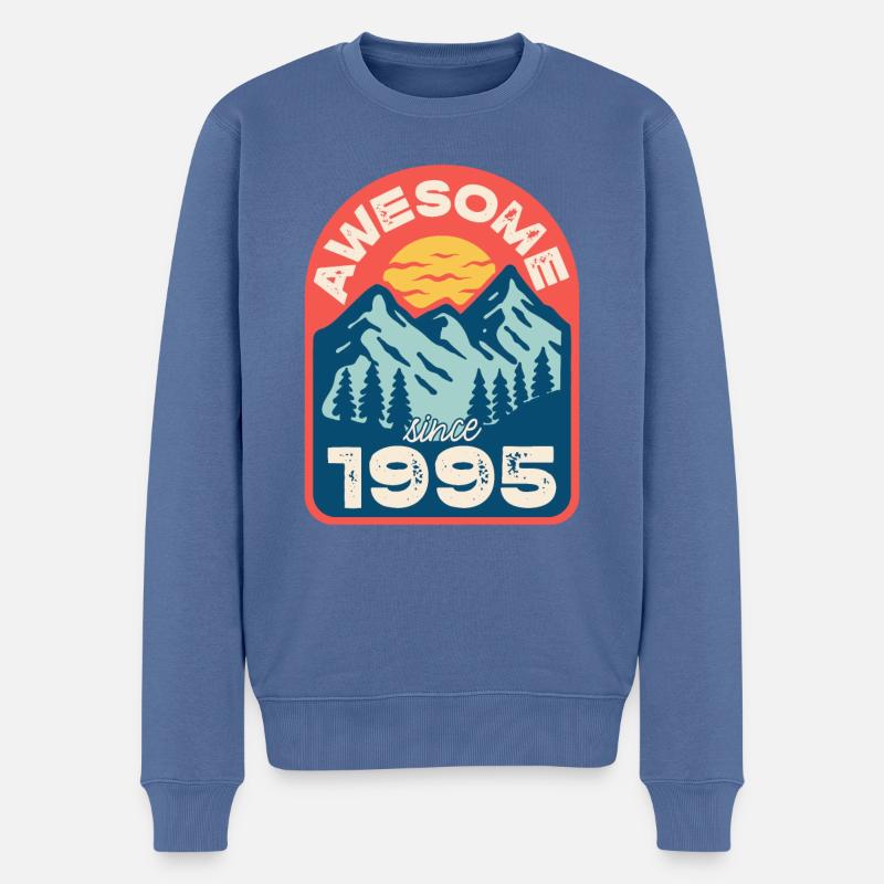 Awesome since 1995 - Männer Premium Bio Pullover - Taubenblau