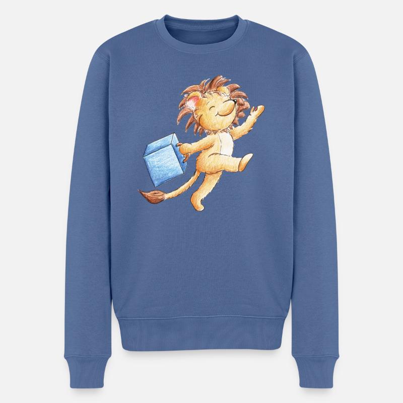 Koffer packen - Männer Premium Bio Pullover - Taubenblau