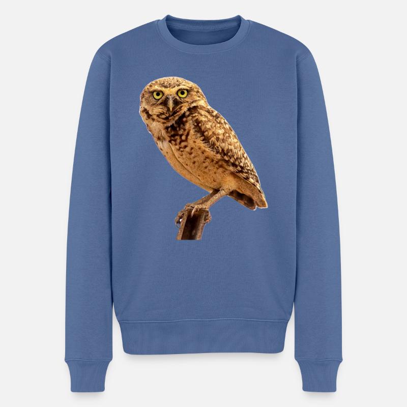 le chouette hibou - Pull Premium bio Homme - bleu pigeon