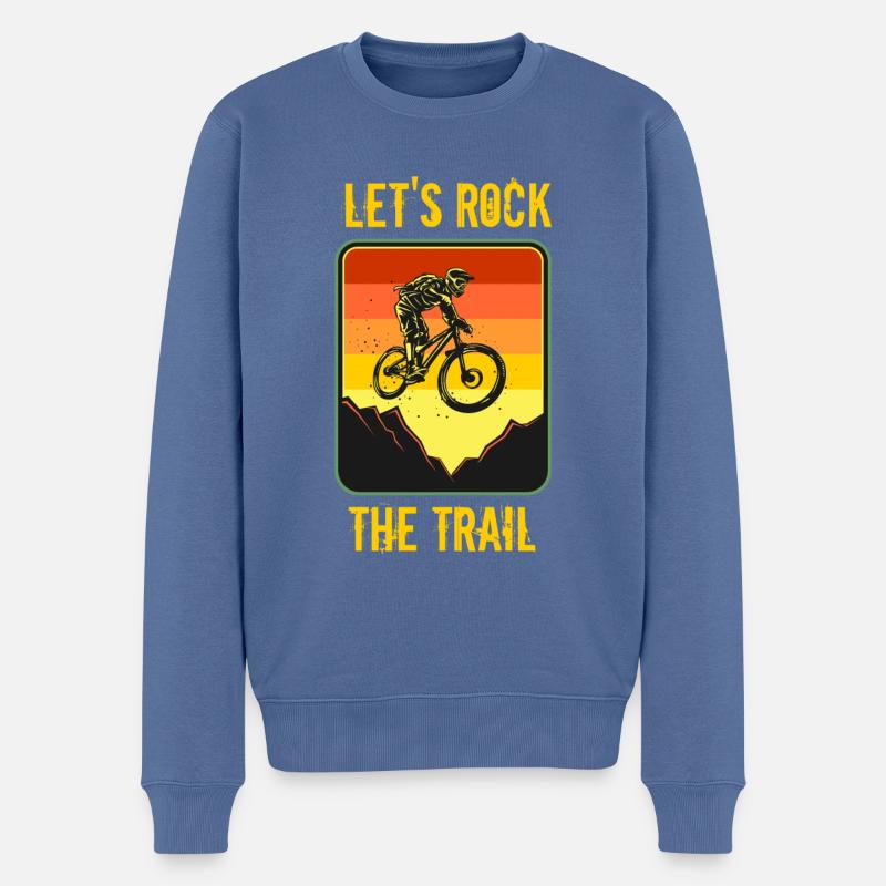 Downhill - Männer Premium Bio Pullover - Taubenblau