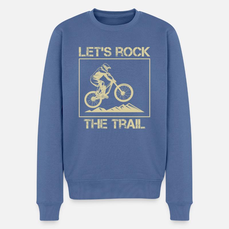 Downhill - Männer Premium Bio Pullover - Taubenblau
