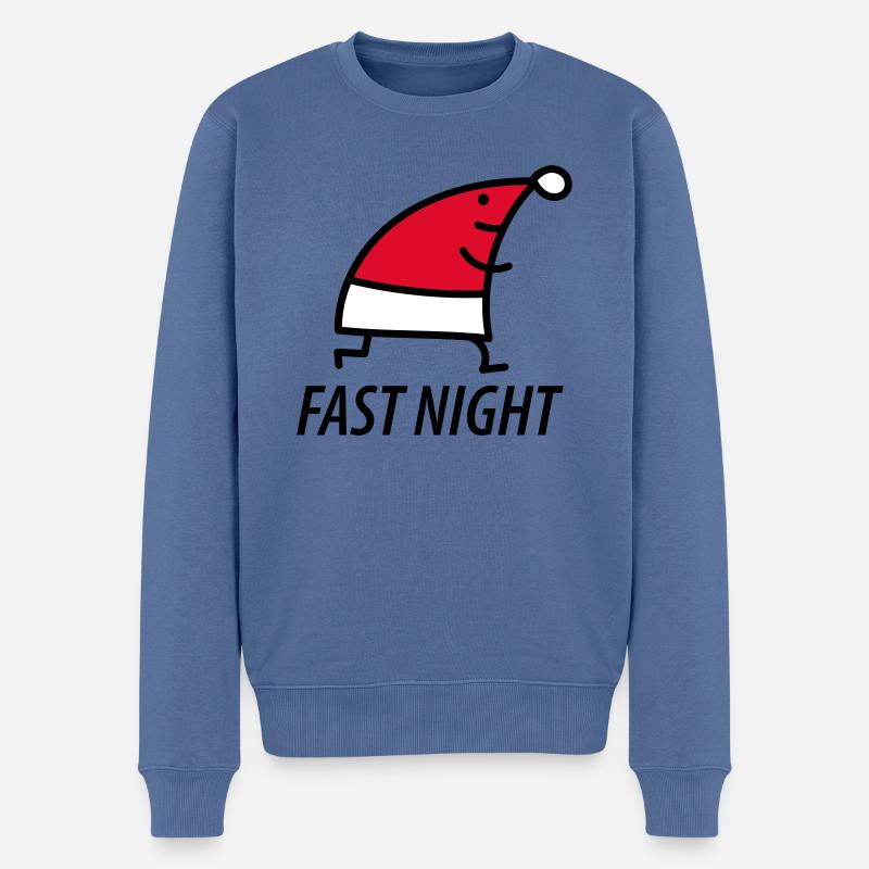 Weihnachten Jogging - Männer Premium Bio Pullover - Taubenblau