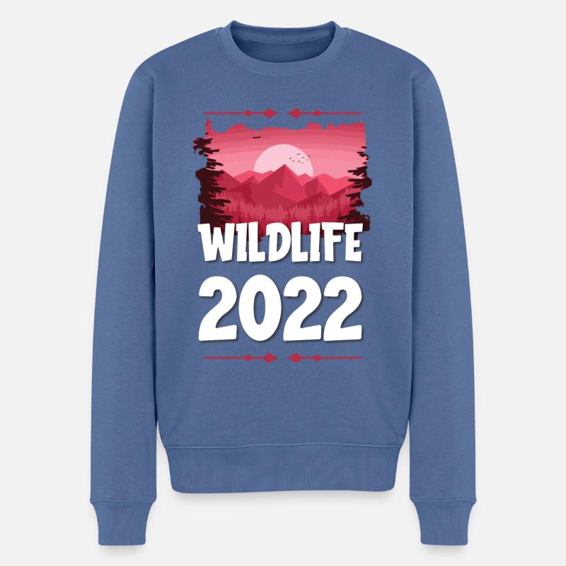 Faune 2022 - Pull Premium bio Homme - bleu pigeon