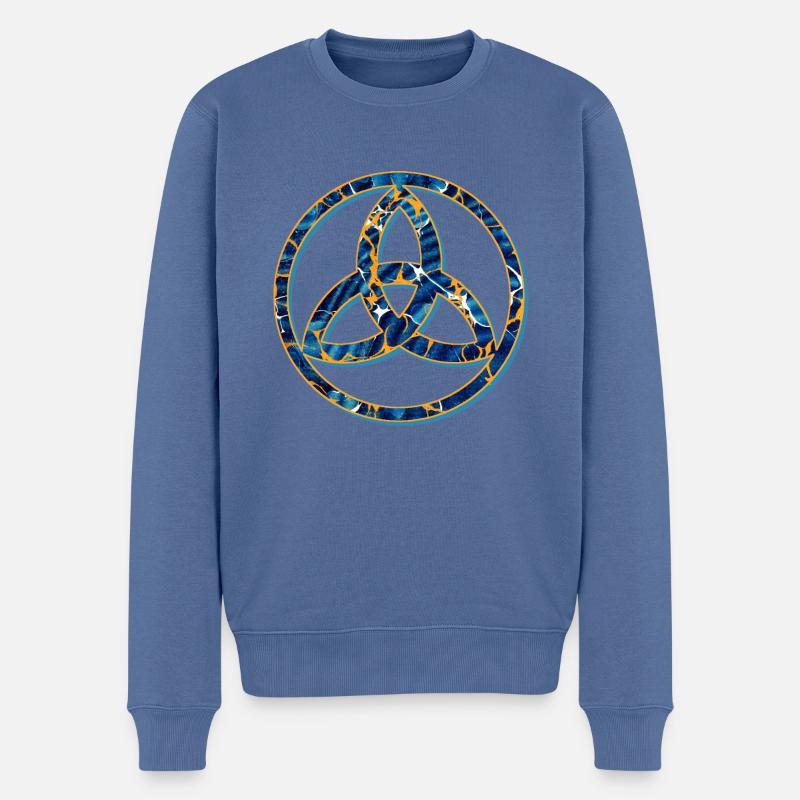 triquetra e 16 - Pull Premium bio Homme - bleu pigeon