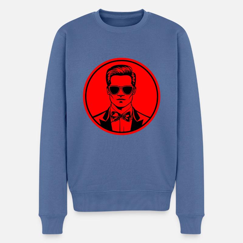 Junggesellenabschied Bräutigam - Männer Premium Bio Pullover - Taubenblau