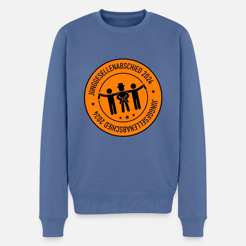 Junggesellenabschied 2024 - Männer Premium Bio Pullover - Taubenblau