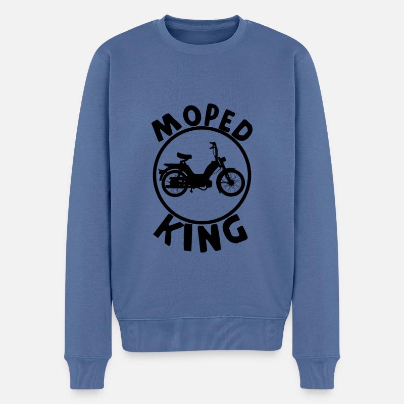 Moped König - Männer Premium Bio Pullover - Taubenblau