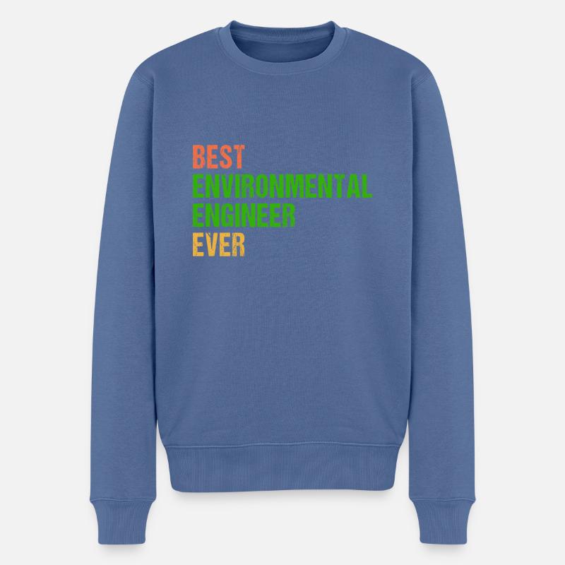 Umweltingenieur Umwelttechnik Engineer Science - Männer Premium Bio Pullover - Taubenblau