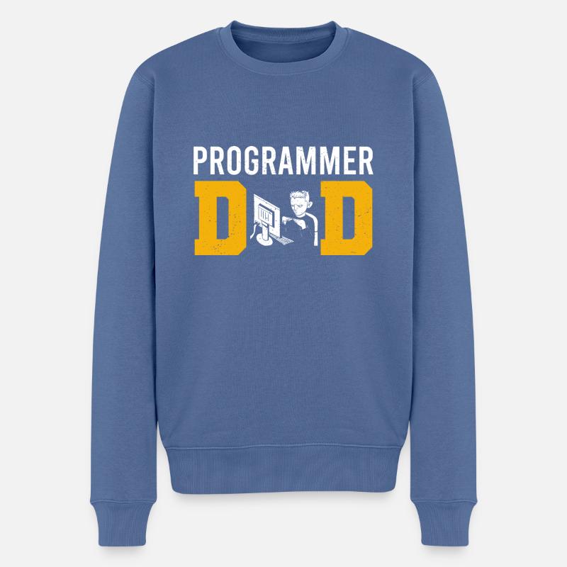 Programmierer Programmierung Informatik Computer - Männer Premium Bio Pullover - Taubenblau