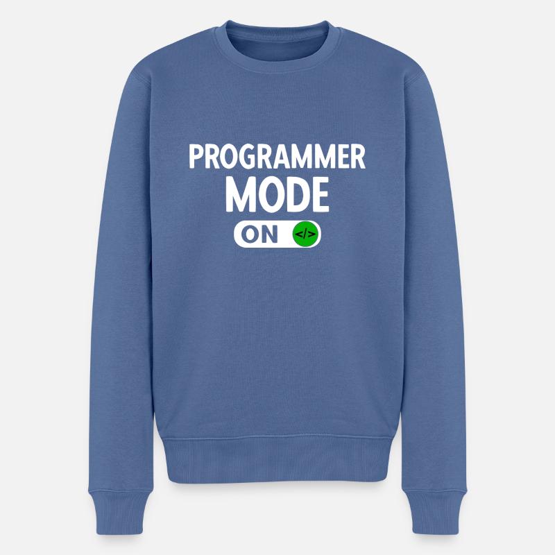 Programmierer Programmierung Informatik Computer - Männer Premium Bio Pullover - Taubenblau