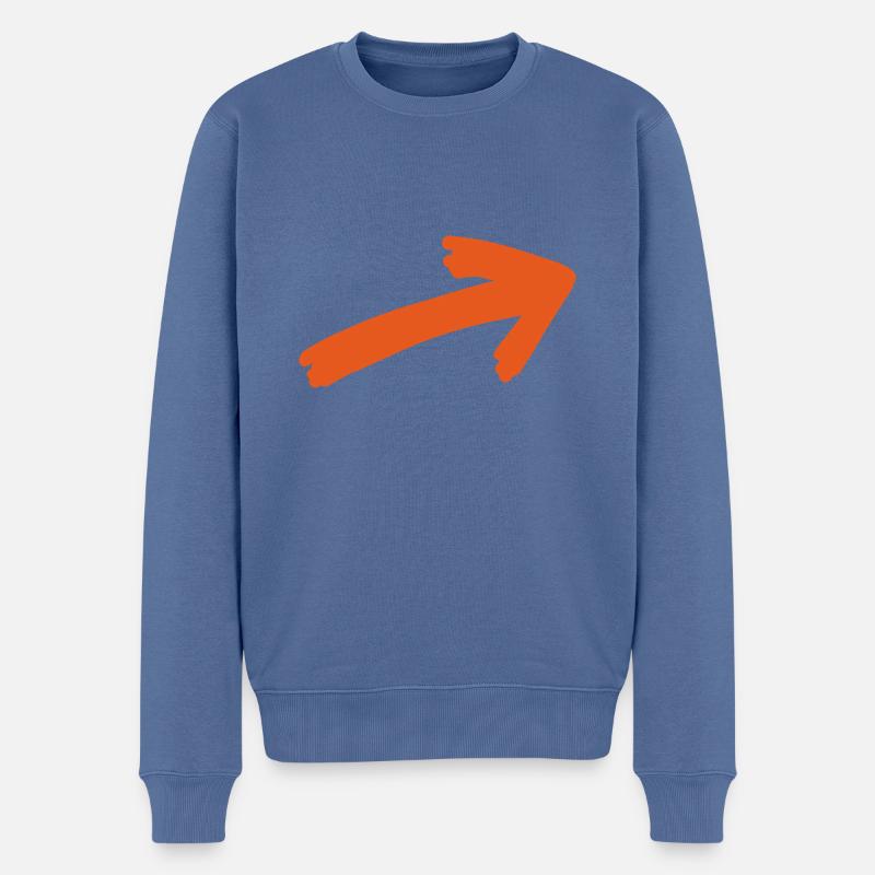 Conception de flèche - Pull Premium bio Homme - bleu pigeon