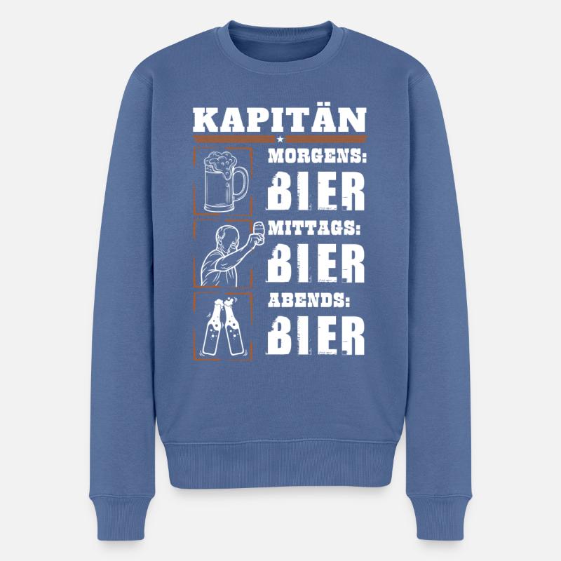 Mon quotidien de capitaine - Pull Premium bio Homme - bleu pigeon