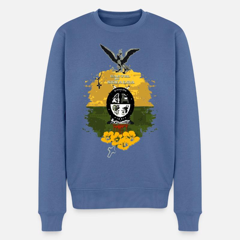 Sinaloa Mexique - Pull Premium bio Homme - bleu pigeon