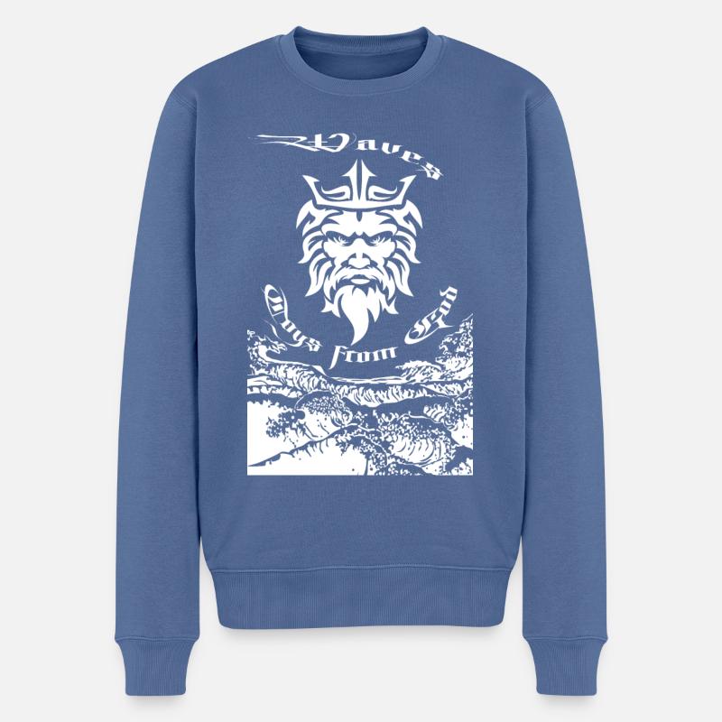 Jouets Waves de Dieu - Pull Premium bio Homme - bleu pigeon