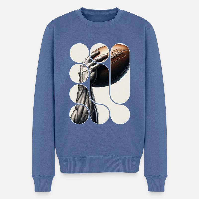 Force du Rugby - Pull Premium bio Homme - bleu pigeon