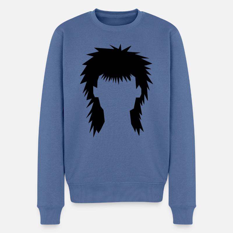 VOKUHILA - Männer Premium Bio Pullover - Taubenblau