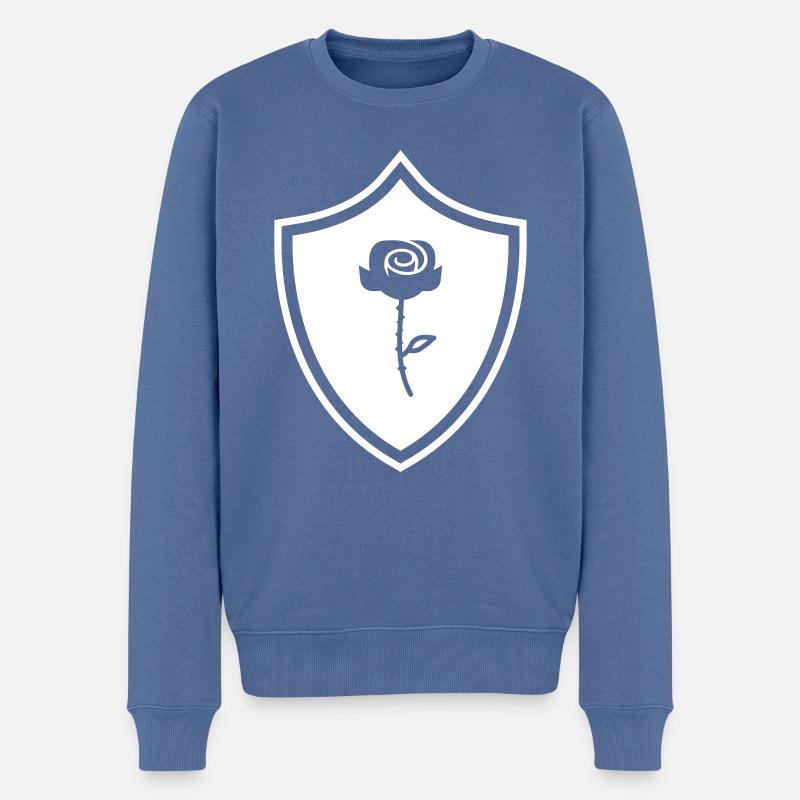 Armoiries de Rose - Pull Premium bio Homme - bleu pigeon