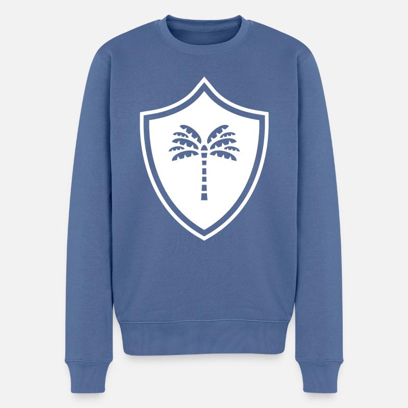 Palme Wappen - Männer Premium Bio Pullover - Taubenblau