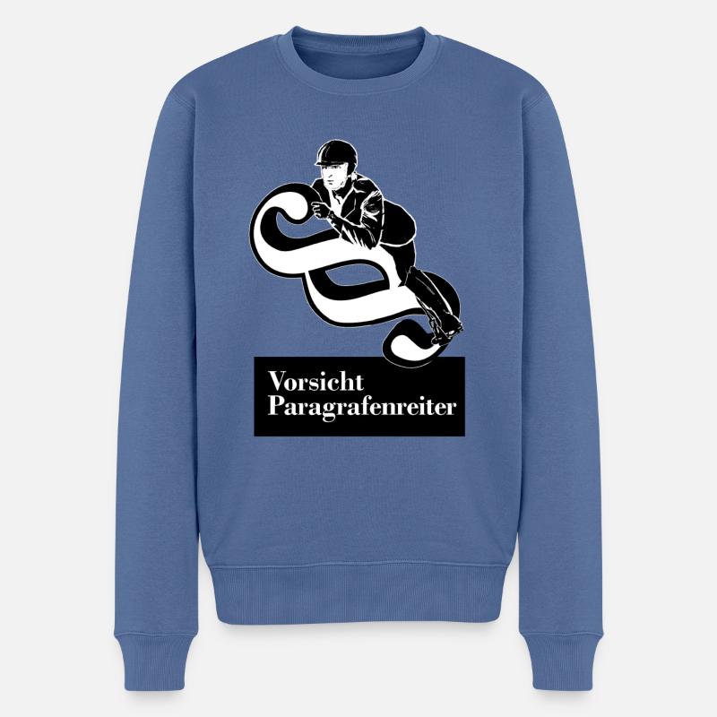 Paragrafenreiter - Männer Premium Bio Pullover - Taubenblau