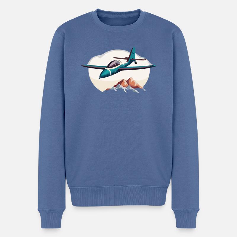 Planeur vert - Pull Premium bio Homme - bleu pigeon