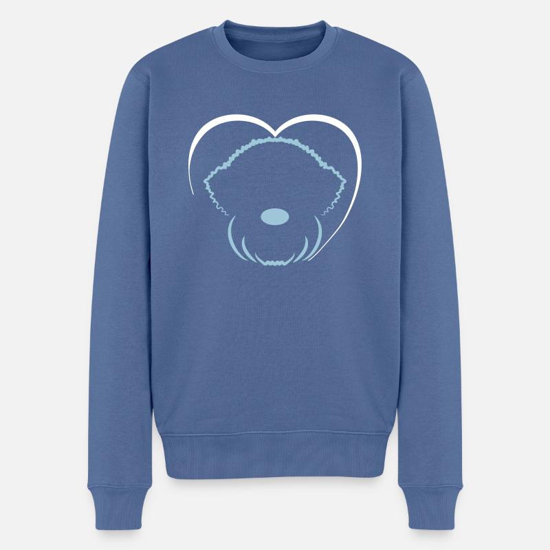 LR1 3 - Männer Premium Bio Pullover - Taubenblau