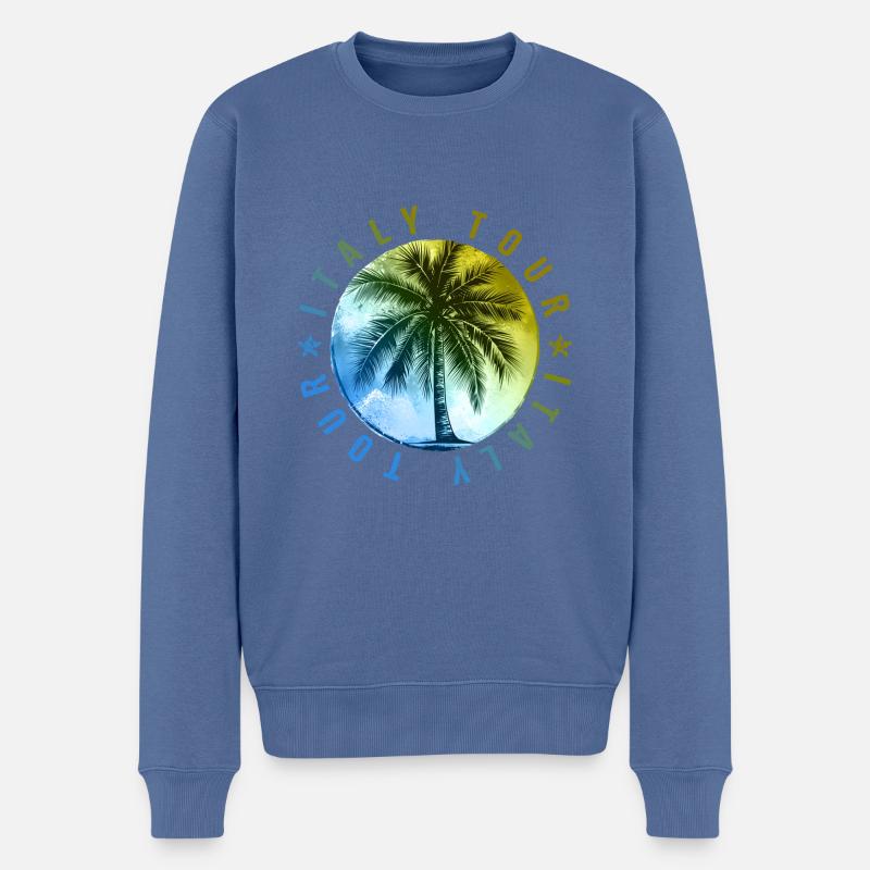 Italien Tour Urlaub - Männer Premium Bio Pullover - Taubenblau