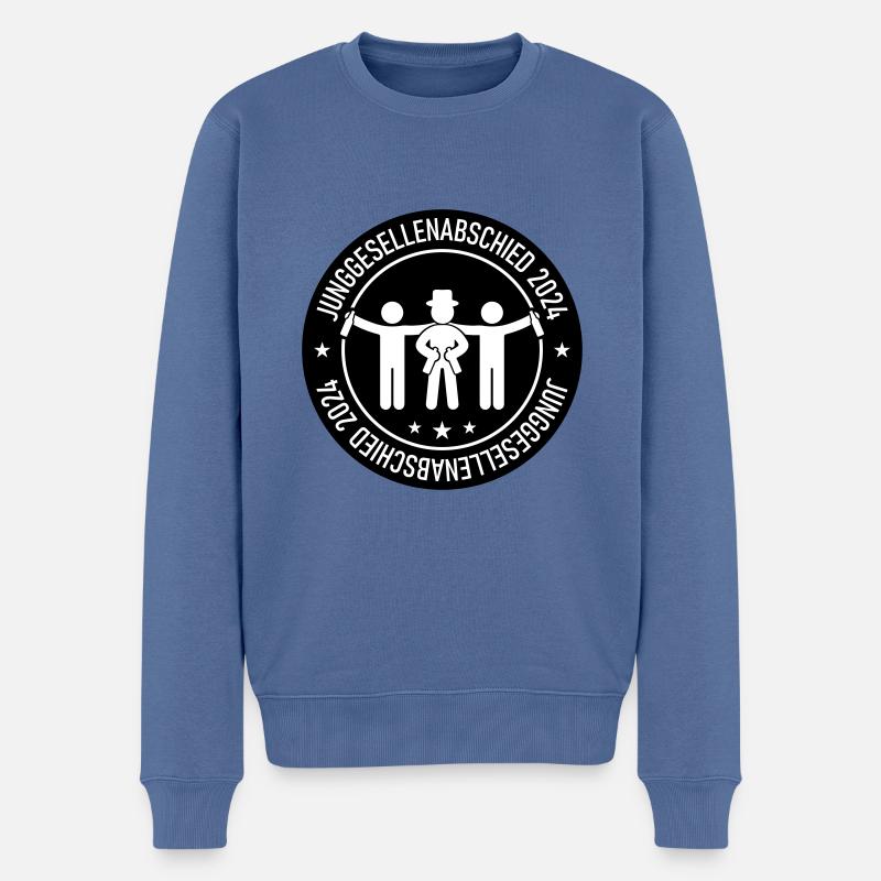 Junggesellenabschied 2024 - Männer Premium Bio Pullover - Taubenblau