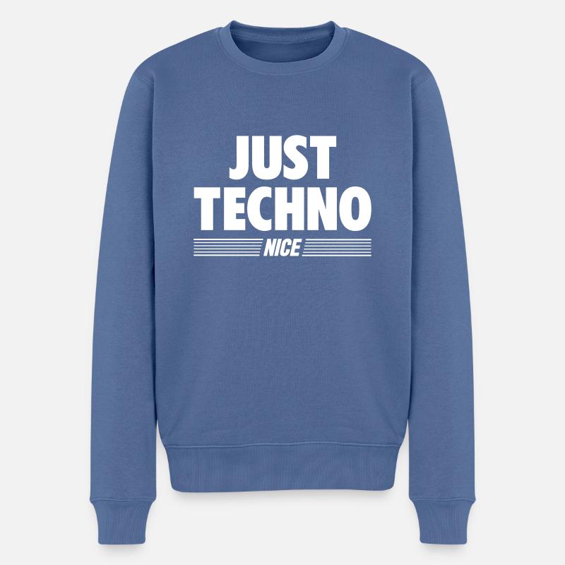 Juste techno - Pull Premium bio Homme - bleu pigeon