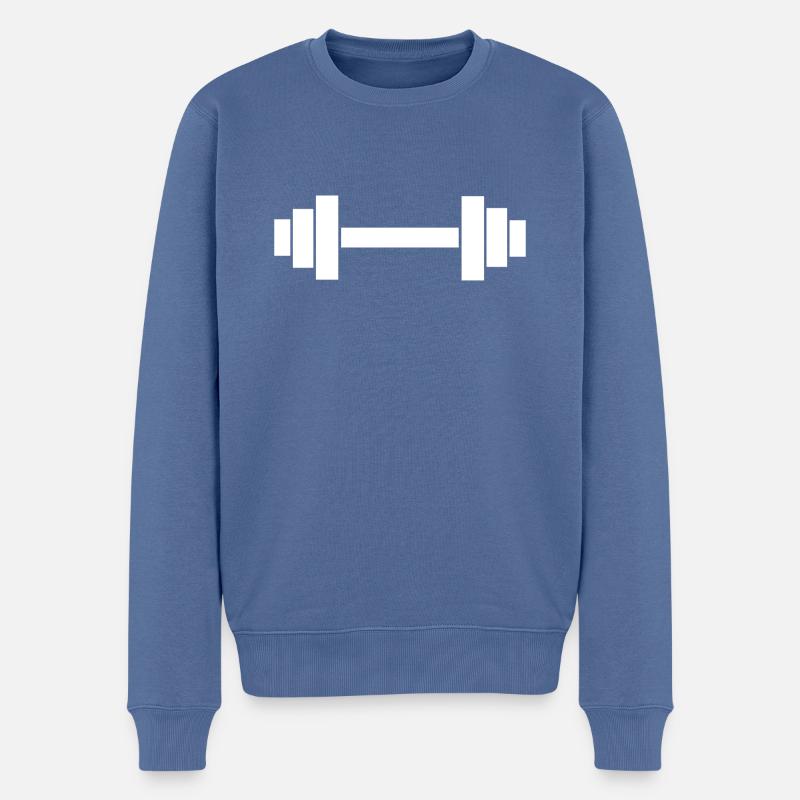 Sport Gewicht 01 - Männer Premium Bio Pullover - Taubenblau