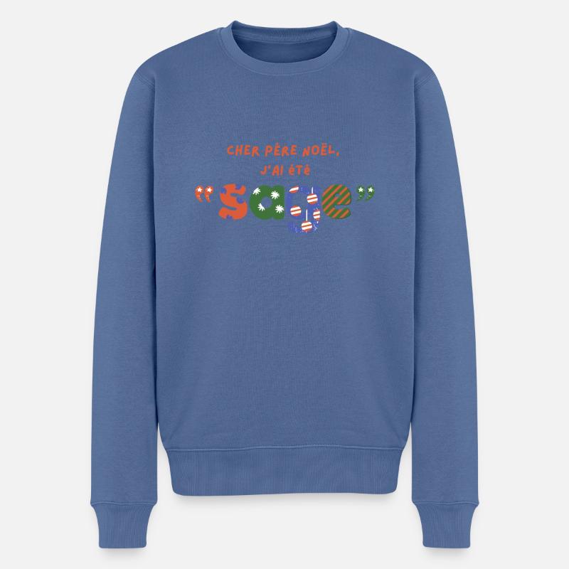 Cher père noël - Pull Premium bio Homme - bleu pigeon