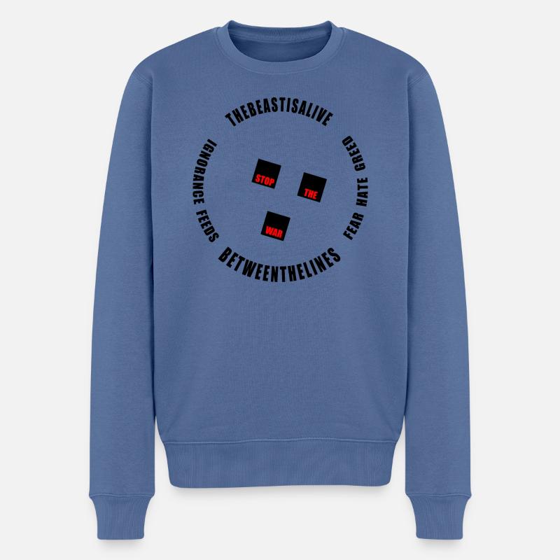 La Bête de guerre - Pull Premium bio Homme - bleu pigeon