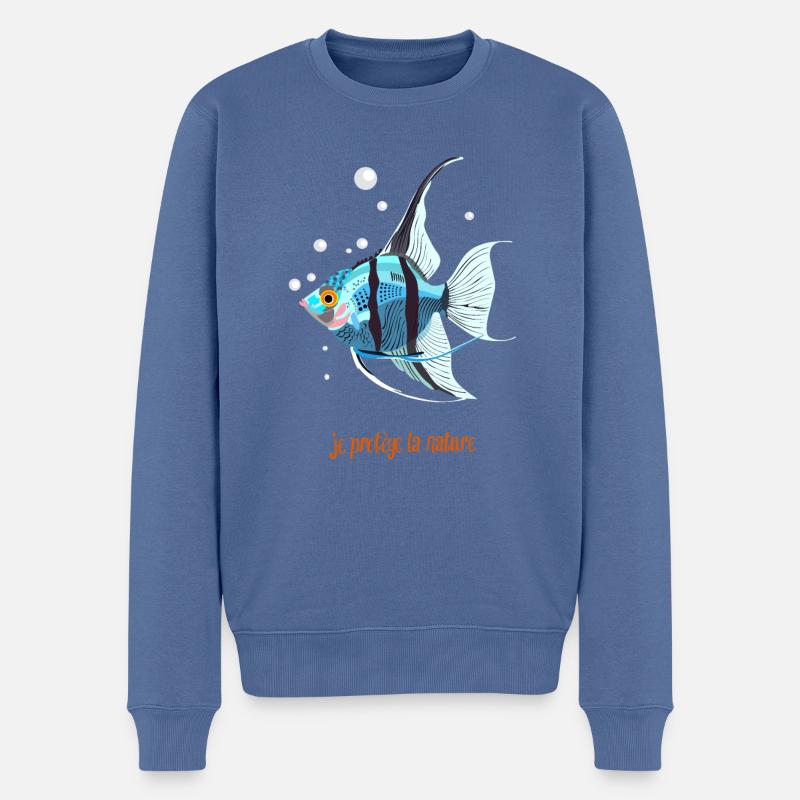 scalaire bleu - Pull Premium bio Homme - bleu pigeon
