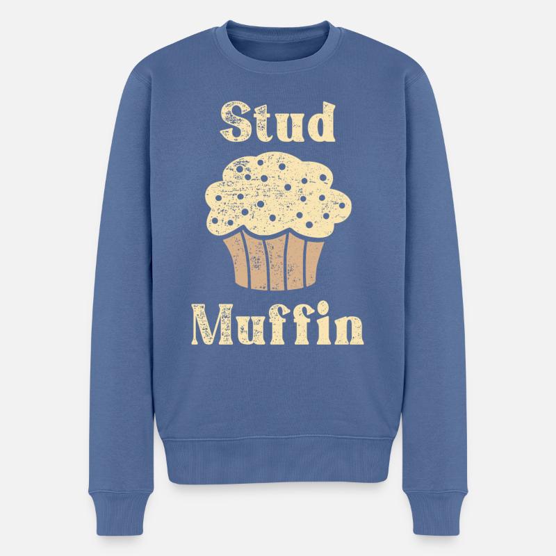 Stud Muffin - Männer Premium Bio Pullover - Taubenblau