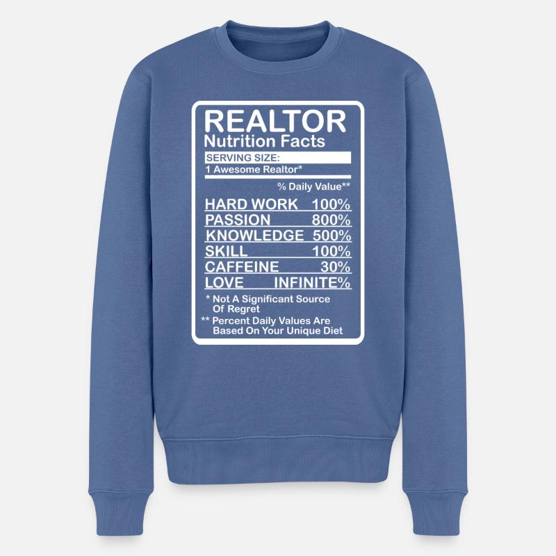 Courtier Informations nutritionnelles - Pull Premium bio Homme - bleu pigeon