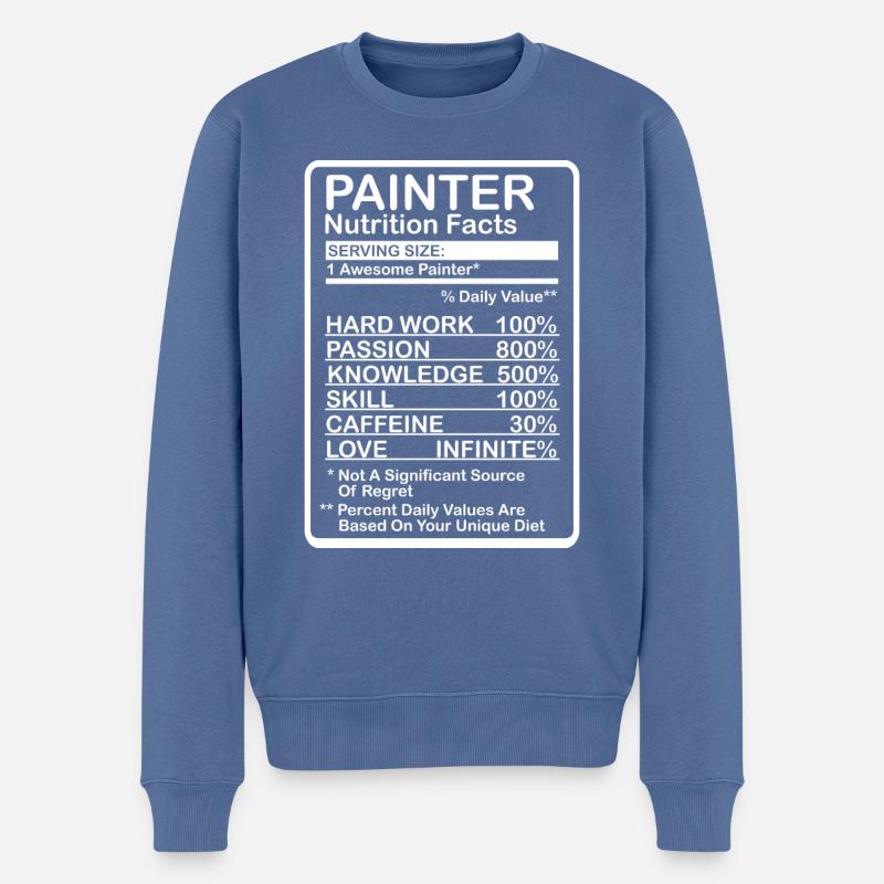Painter Informations nutritionnelles - Pull Premium bio Homme - bleu pigeon