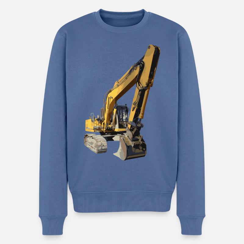 Bagger - Männer Premium Bio Pullover - Taubenblau