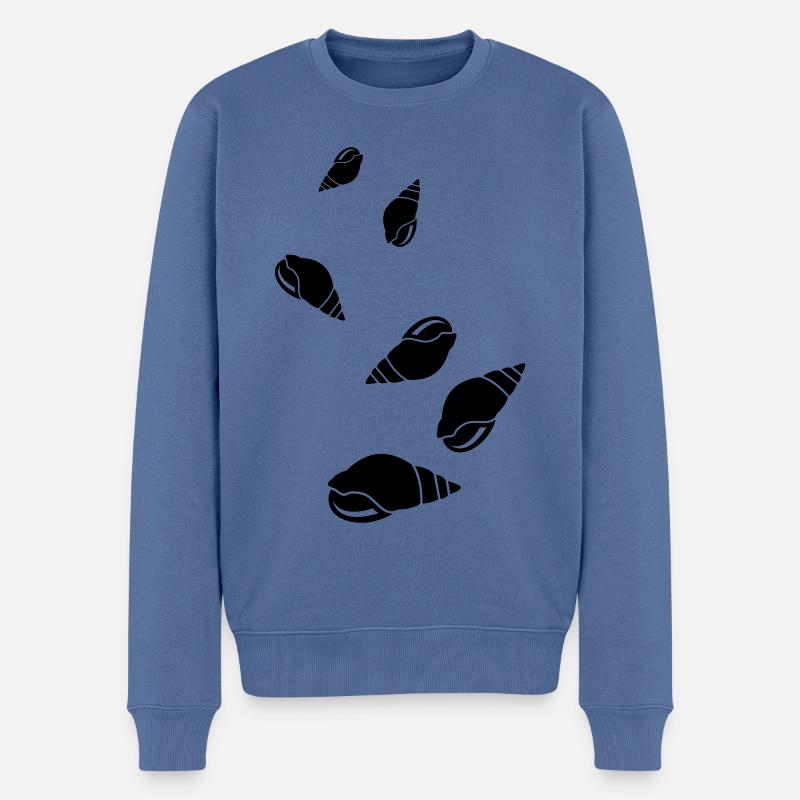 Symbole de coquille - Pull Premium bio Homme - bleu pigeon