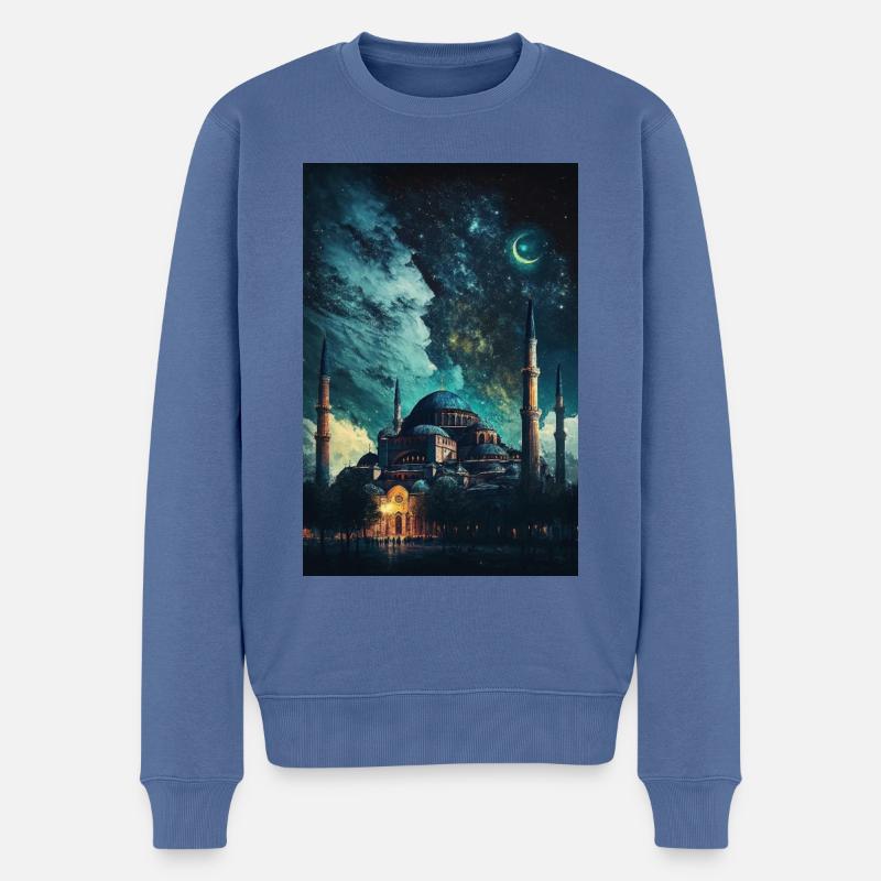 Hagia Sofia Istanbul - Pull Premium bio Homme - bleu pigeon