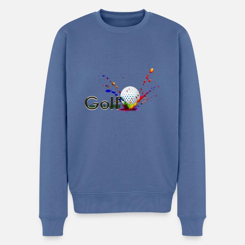 Golf Splash 3 G - Männer Premium Bio Pullover - Taubenblau