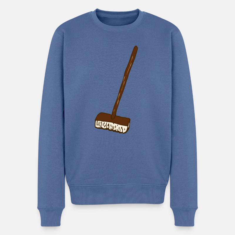 Besen - Männer Premium Bio Pullover - Taubenblau