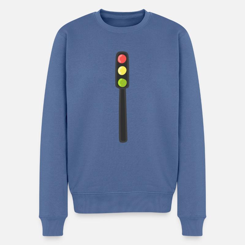 Feux de signalisation - Pull Premium bio Homme - bleu pigeon