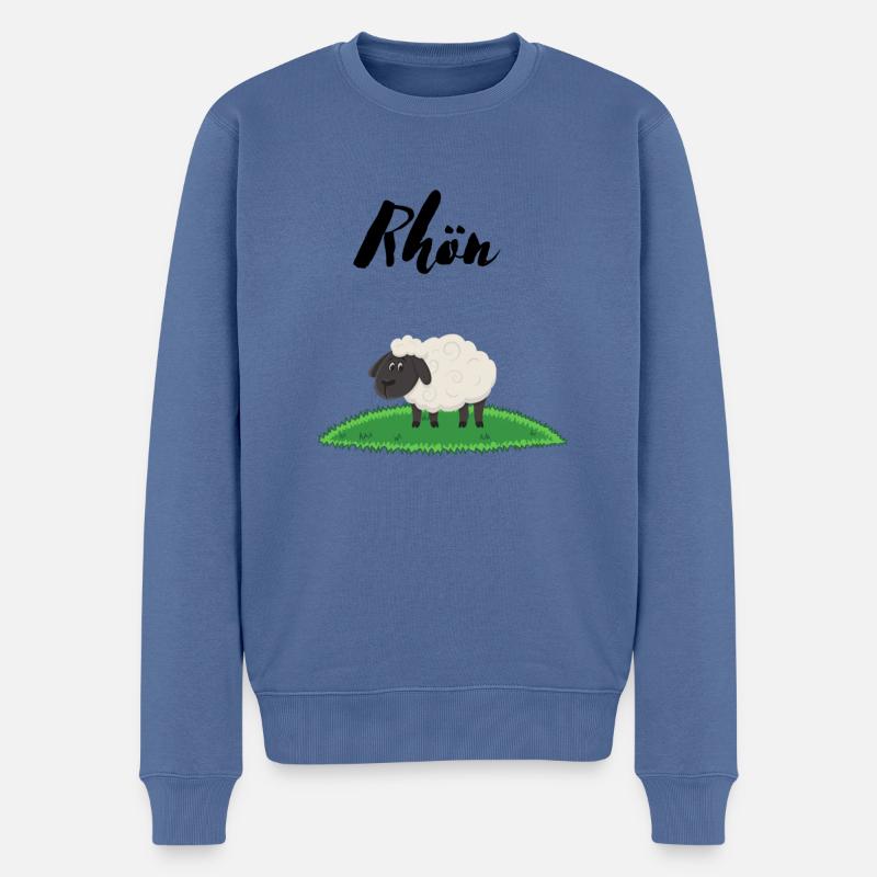 Rhön Rhönschaf Schaf Hessen Schafe Tier Wiese - Männer Premium Bio Pullover - Taubenblau