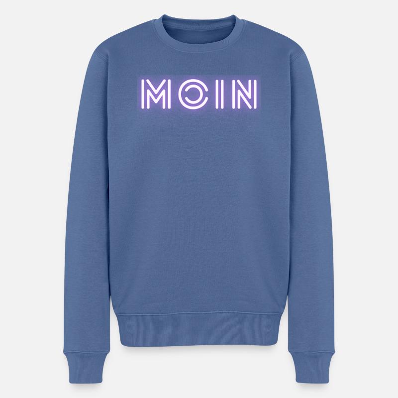 MOIN - MoinJour 12 - Männer Premium Bio Pullover - Taubenblau