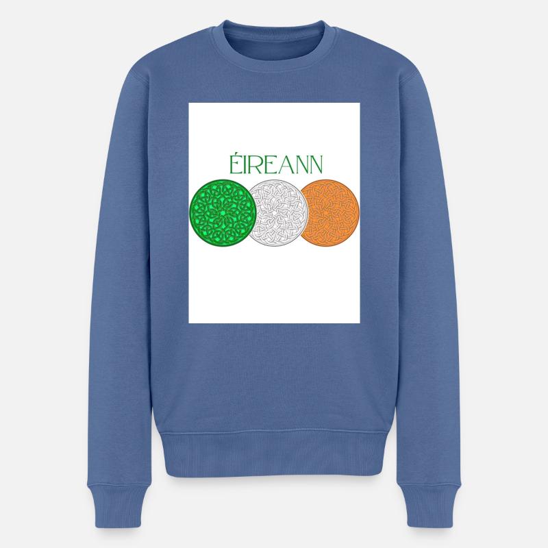 eIREANNCOINS - Männer Premium Bio Pullover - Taubenblau