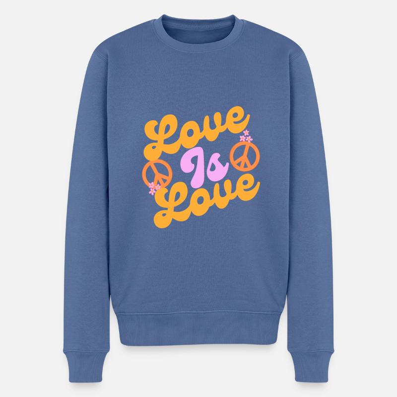 L’amour est l’amour - Pull Premium bio Homme - bleu pigeon