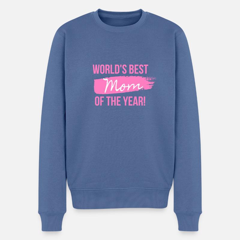 Die beste Mutter des Jahres der Welt! - Männer Premium Bio Pullover - Taubenblau